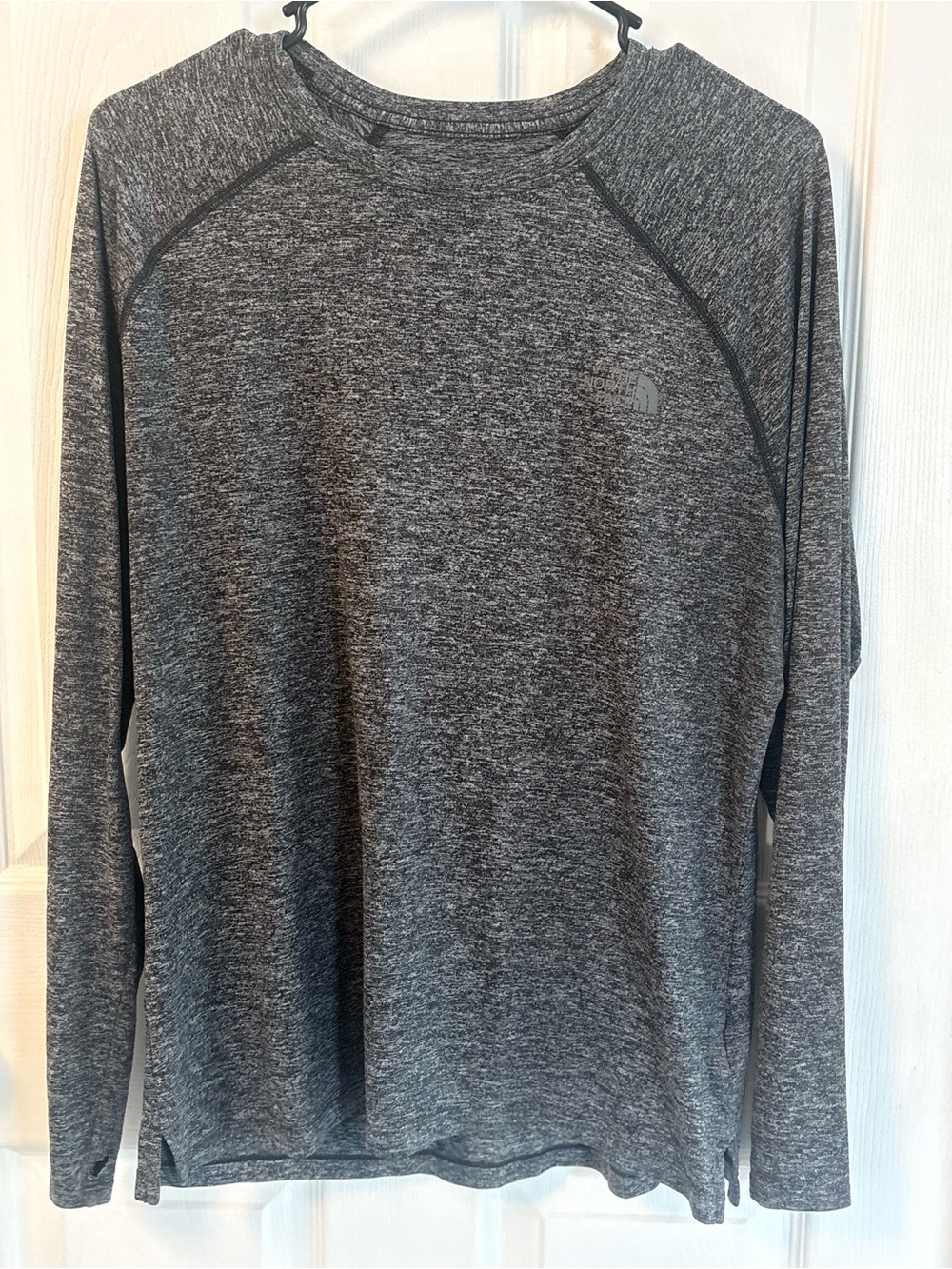 The North Face Men's Long-Sleeve Heather Charcoal Performance Shirt